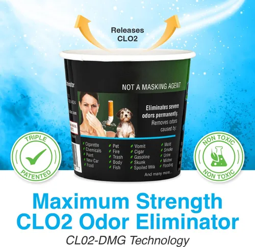 Miniatura 4 de Biocide Systems Auto Shocker - Eliminador de olores fuerte para automóvil, eliminador de olores ClO2 ecológico para olores duros en interiores