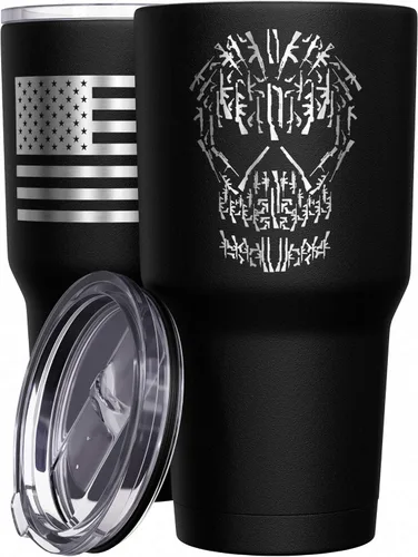 Miniatura 7 de We The People Holsters - Momma Bear - Vaso de café - Taza de viaje de café con bandera americana - Vaso grabado - Vaso termo doble - 30 onzas