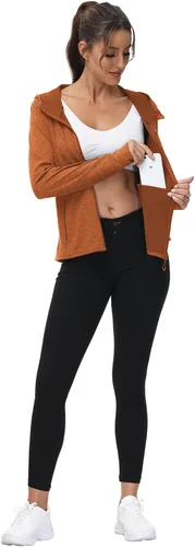 Miniatura 6 de TBMPOY Chaquetas con capucha y protección solar UPF 50+ para mujer, ligeras, de manga larga, para senderismo, exteriores, con cremallera completa
