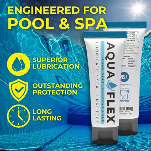 Miniatura 3 de Aqua Flex Grasa lubricante de silicona prémium Grado alimenticio registrado por la NSF Solución de lubricante versátil para piscina y spa