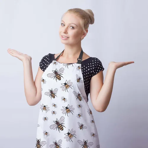 Miniatura 3 de Delantales divertidos para adultos y hombres, diseño de abeja grande, pequeño, divertido para insectos, para cocina, restaurante, barbacoa, pintura