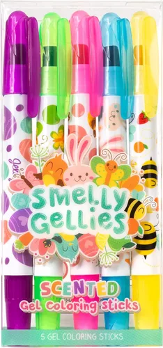 Miniatura 9 de Holiday Smelly Gellies – Palitos de colores en gel con purpurina patentada, crayones y resaltadores – 5 unidades – Regalos para niños, relleno