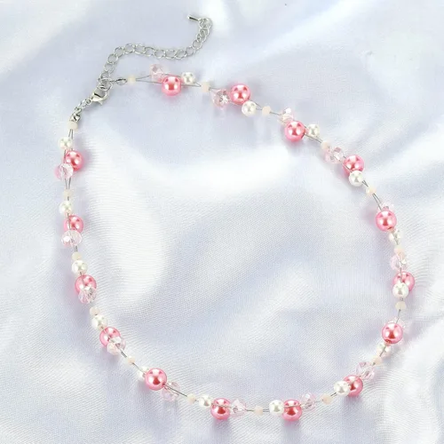 Miniatura 3 de Collar corto de turquesa con cuentas para mujer, joyería de moda con perlas y cuentas de cristal, regalos de cumpleaños para mujer