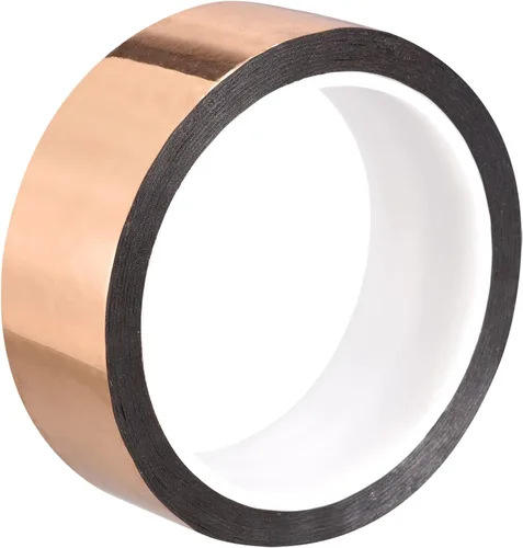 MECCANIXITY Cinta de película de poliéster metalizado, 1.17 pulgadas x 54.6 yardas. Cinta adhesiva para decoración de paredes de acento, cinta de