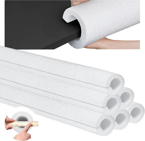 Hanaive 2 fideos de espuma de piscina jumbo a granel de 40 pulgadas x 4.1 pulgadas, tubo de fideos de natación grandes de núcleo hueco para Blanco
