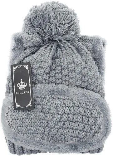 Miniatura 6 de Gorro de invierno para mujer, conjunto de bufanda y máscara para mujer, grueso y cálido, forro polar, con forro polar, 3 piezas