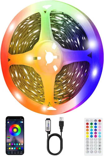 Miniatura 11 de Tira LED para TV, luces LED RGB inteligentes de 3.28 pies para televisores de 24 a 32 pulgadas, sincronización de música, aplicación Bluetooth