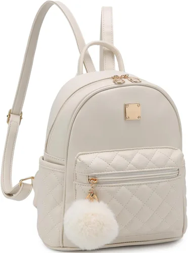 Miniatura 30 de Mini mochila de moda para niñas, bolso pequeño lindo de cuero a cuadros para mujer, mochilas pequeñas, Negro -, Mini mochila de moda para niñas