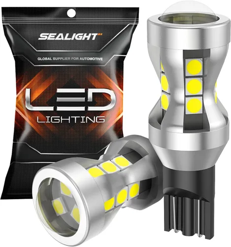 Miniatura 17 de SEALIGHT Bombilla LED 7440 7443, 6000K blanco brillante 3000LM para 7441 992 T20 W21W 7444 bombillas LED de repuesto para luces de marcha atrás