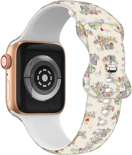 Miniatura 3 de Correa de silicona de dibujos animados compatible con Apple Watch de 1.496/1.575/1.614/1.654/1.732 pulgadas, bonitas correas de repuesto para Apple