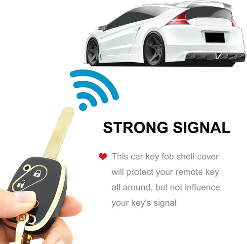 Miniatura 4 de Funda para llavero Honda con llavero de TPU suave para llave de automóvil, compatible con Honda Accord/Civic/CR-V/Fit/Odyssey/Pilot/Ridgeline/CR-Z