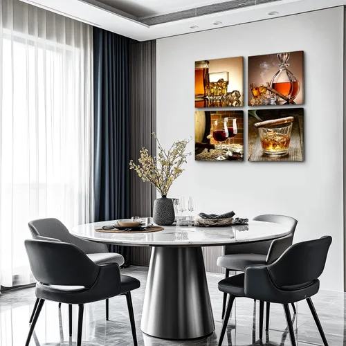 Miniatura 9 de hyidecorart Lienzo decorativo de pared para cocina, comedor, decoración de pared, bodegón, copa de vino, pintura de pared, listo para colgar