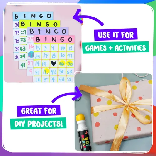 Miniatura 8 de Chalkola 6 Marcadores de Puntos Lavables para Niños Pequeños de 1 a 3 años Rotuladores de Bingo No Tóxicos para Niños Pequeños de 2 a 4 años