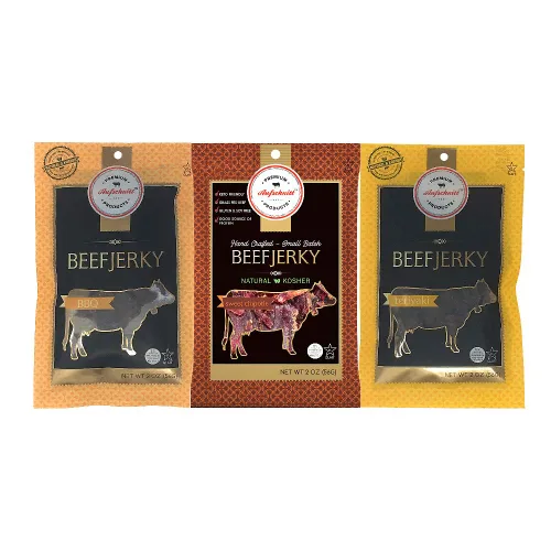 Miniatura 20 de Aufschnitt - Paquete variado de carne seca de res – 12 unidades (2 onzas cada uno) Kosher (certificado Star-K) Certificado USDA 100% carne