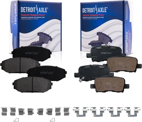 Miniatura 140 de Detroit Axle - Pastillas de Freno Delantero para Nissan Altima Maxima Sentra 350Z Cube Juke Versa INFINITI G20 G35 I30 I35 Suzuki SX4, Pastillas