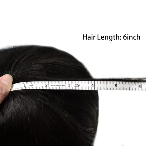 Miniatura 7 de LYRICAL HAIR Toupee para hombres, todas las extensiones de pelo de piel de poli negro, marrón y rubio, sistema de cabello humano, repuesto natural