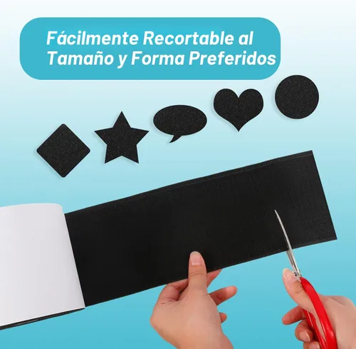 Miniatura 6 de Cinta de gancho y bucle negra resistente de 4.4'' × 16.5 pies, evita que los cojines del sofá se deslicen o se vuelen en exteriores, para colgar