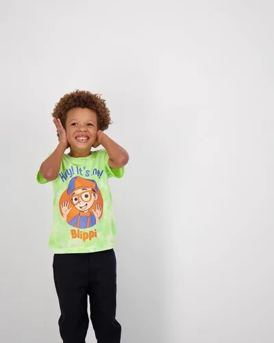 Miniatura 8 de Blippi Paquete de 3 camisetas para niños pequeños y pequeños, azulnaranjaverde