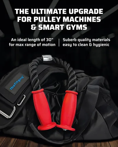 Miniatura 9 de THEFITGUY Paquete de sujeción de cable de cuerda ergonómica para tríceps y cinturón de inmersión definitivo