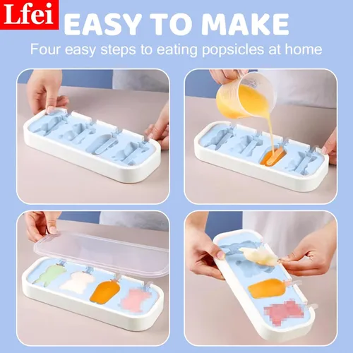 Miniatura 5 de Moldes para paletas pequeñas, moldes para paletas pequeñas para niños y bebés, moldes de silicona para paletas de helados, sin BPA, reutilizables