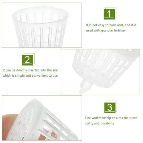 Miniatura 6 de Caja de fertilizante 30 unids Caja de fertilizante Soporte de fertilizante Bonsái Cesta de fertilizante de acero inoxidable Cesta de fertilización