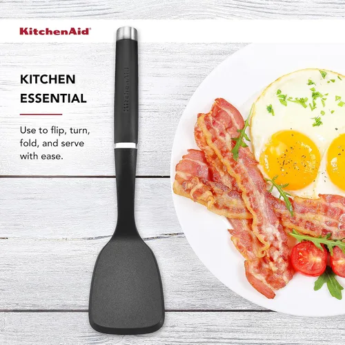 Miniatura 5 de KitchenAid KO015OHOBA - Espátula corta de nailon Gourmet, color negro mate