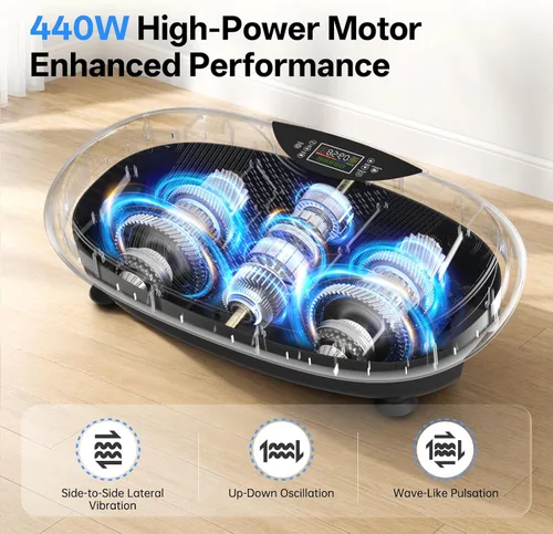 Miniatura 2 de JOROTO 4D Vibration Plate Exercise Machine, 3-Motor App-Controlled High-Intensity Adjustable Speed Vibration Plate for Weight Loss & Lymphatic