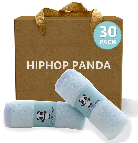 Miniatura 38 de HIPHOP PANDA Toallitas para bebé, rayón hecho de bambú - 2 capas ultra suaves y absorbentes, toalla facial de baño para recién nacidos - toallitas