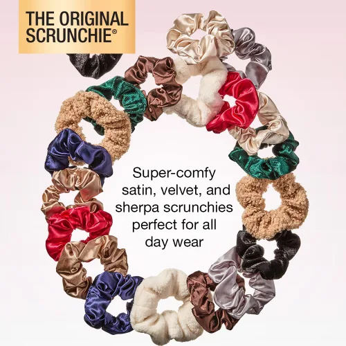 Miniatura 2 de Scunci by Conair The Original Satin Scrunchies 20pk - Accesorios para el cabello para niñas y mujeres - Ideal para todo tipo de cabello - Varios
