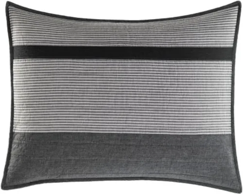 Miniatura 14 de Nautica - Funda europea, ropa de cama de algodón con cierre de cremallera, elegante juego de cama (Saybrook Beige, 26 x 26 pulgadas)