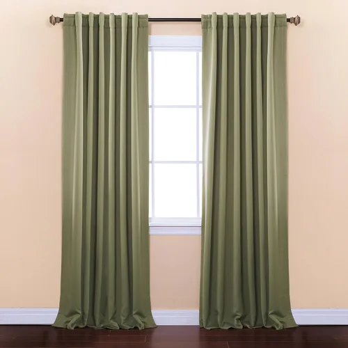 Miniatura 33 de Best Home Fashion cortina opaca con aislamiento térmico sólido para grifo, 215 centímetros de largo. Gris Oscuro