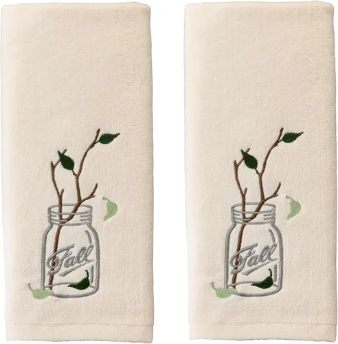 Miniatura 16 de SKL Home Juego de 2 toallas de mano bordadas con corona de otoño y Acción de Gracias, 100% algodón, decoración para baño, cocina, bar y regalo