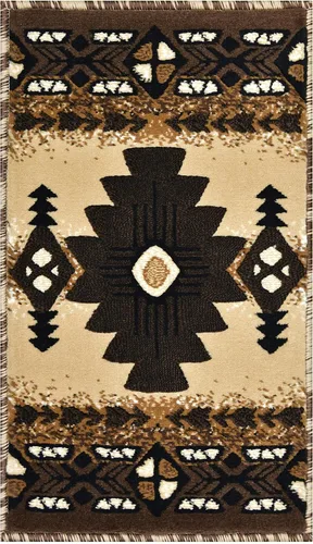 Miniatura 2 de YHSF South West - alfombra estilo nativo americano del suroeste C318 - fácil de limpiar, gruesa, suave, duradera, alfombra inspirada en tribus