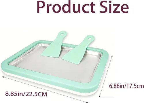 Miniatura 2 de Máquina de helados enrollados, máquina de helado instantáneo, sartén/rollo de gelato instantáneo, placa fría de acero inoxidable SUS304 de grado
