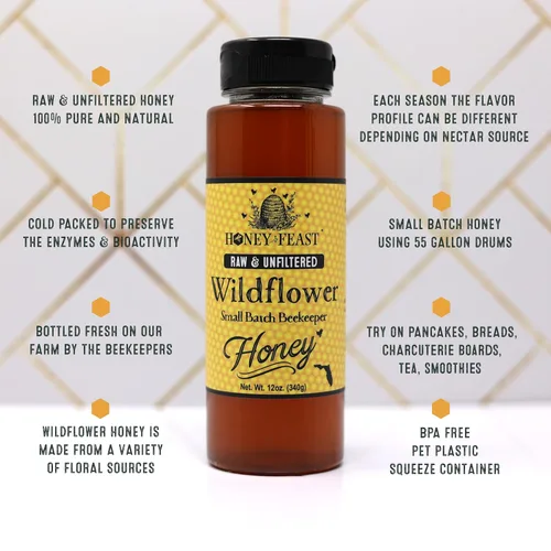 Miniatura 5 de Honey Feast, Miel de Flor Silvestre, 12 Onza