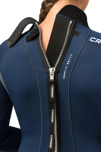 Miniatura 4 de Cressi Traje de neopreno completo para mujer con cremallera trasera para buceo y actividades acuáticas - Rápido 0.118 in: diseñado en Italia