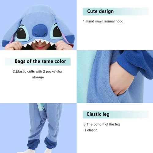 Miniatura 6 de Pijama de Navidad para adultos, disfraz de animal, disfraz de cosplay, ropa de fiesta