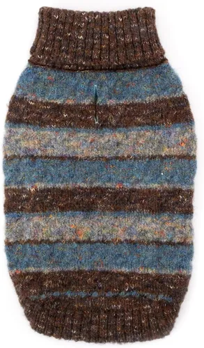 Miniatura 6 de The Worthy Dog Suéter de cuello alto de punto grueso, ropa cálida de invierno para perro, trajes de abrigo para mascotas para clima frío - XXS, gris
