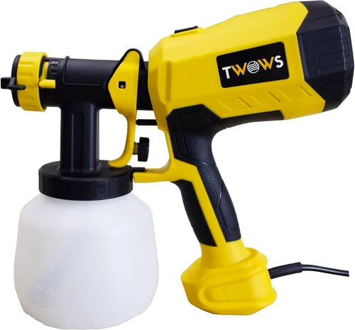 Miniatura 9 de TWOWS, Pulverizador de pintura, 600 W, pistola de pintura HVLP, con contenedor de 40.6 fl oz, taza de limpieza y viscosidad, 4 boquillas de cobre
