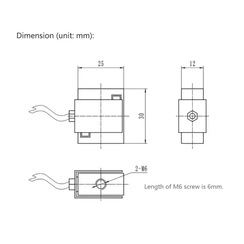 Miniatura 5 de ATO Micro - Célula de carga de compresión y tensión de 11.0 lbs, tipo S, mini sensor de célula de carga de pesaje, sensor de fuerza de compresión