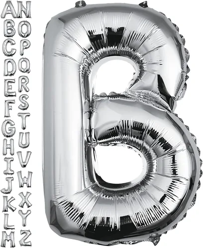 Miniatura 45 de VHUWE Globo dorado de 40 pulgadas con letra B, globos de helio de aluminio del alfabeto de Mylar de gran tamaño para fiesta de cumpleaños