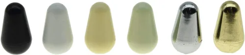 Miniatura 5 de KAISH 2 piezas Interruptor Selector de Pastilla de 5 Vías Punta Interruptor Tapa Interruptor Botón para USA Stratocaster/Strat Envejecido Blanco
