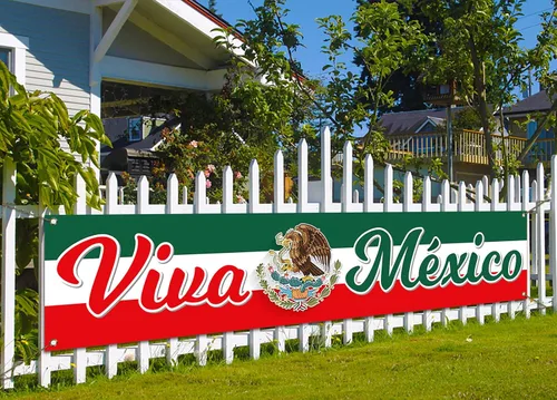 Nepnuser Viva - Cartel de valla de México, decoración mexicana, Día de la Independencia, 16 de septiembre, cartel de jardín para patio delantero