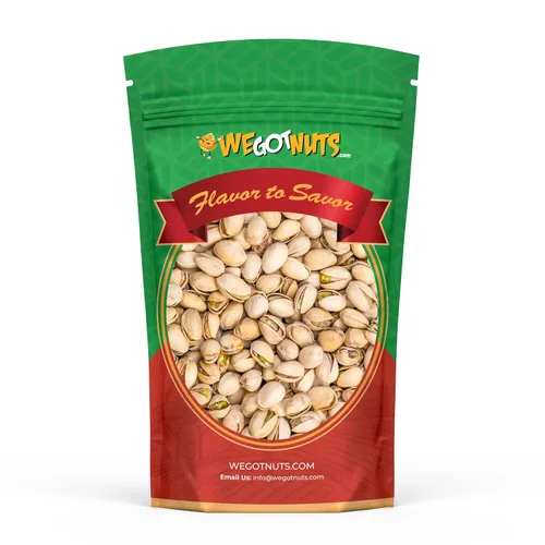 California Pistachios 3 libras – Pistachos tostados Kosher de calidad premium por We Got Nuts – Bocadillo natural y saludable de sabor rico – entero