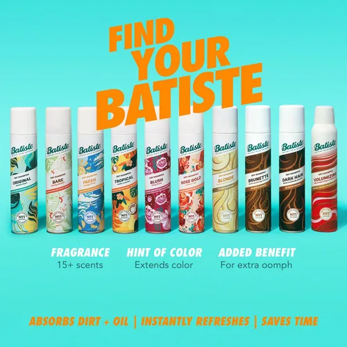 Miniatura 8 de Batiste Champú seco tropical, champú sin agua, 3.81 onzas, paquete de 3