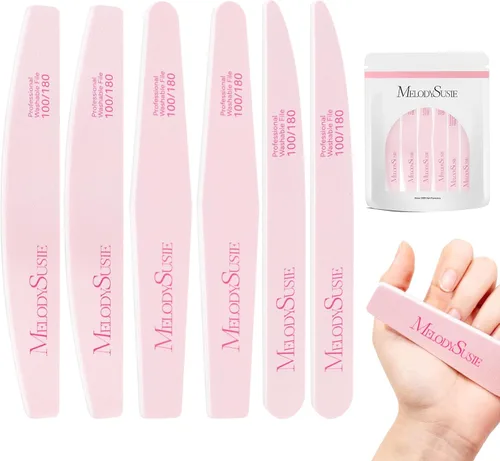 Miniatura 18 de MelodySusie Kit profesional de 16 piezas de pulidor de uñas, limas de uñas y tampones, bloque de pulidor de uñas, cepillo de uñas, kit de pulidores