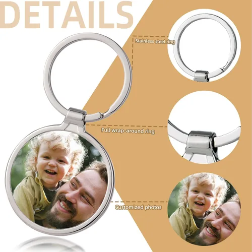 Miniatura 9 de Llavero personalizado con imagen, llaveros personalizados con texto y fotos, regalos para familiares y novios