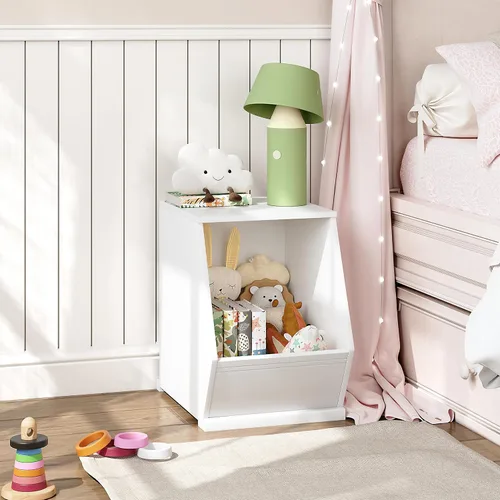 Miniatura 3 de UTEX Organizador de almacenamiento de juguetes para niños, gabinete de almacenamiento de juguetes apilable, organizador de juguetes de madera