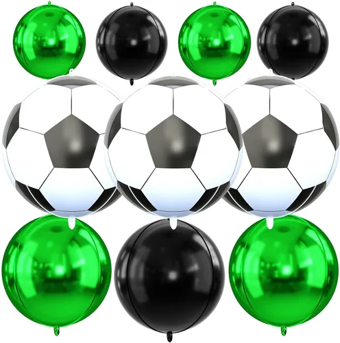 Miniatura 18 de Globos redondos de papel de aluminio para baloncesto, globos de helio 4D de 22 pulgadas, 18 pulgadas, 15 pulgadas, balón de baloncesto negro