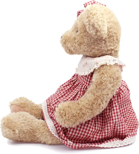 Miniatura 4 de oitscute Oso de Peluche Grande para Bebé con Ropa Animal de Peluche Lindo Juguete Suave de Felpa 25" (Grande Rojo y Marrón)